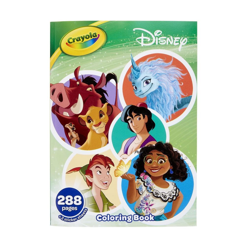Livro para colorir Crayola Disney Animation com adesivo 288 pg 3+