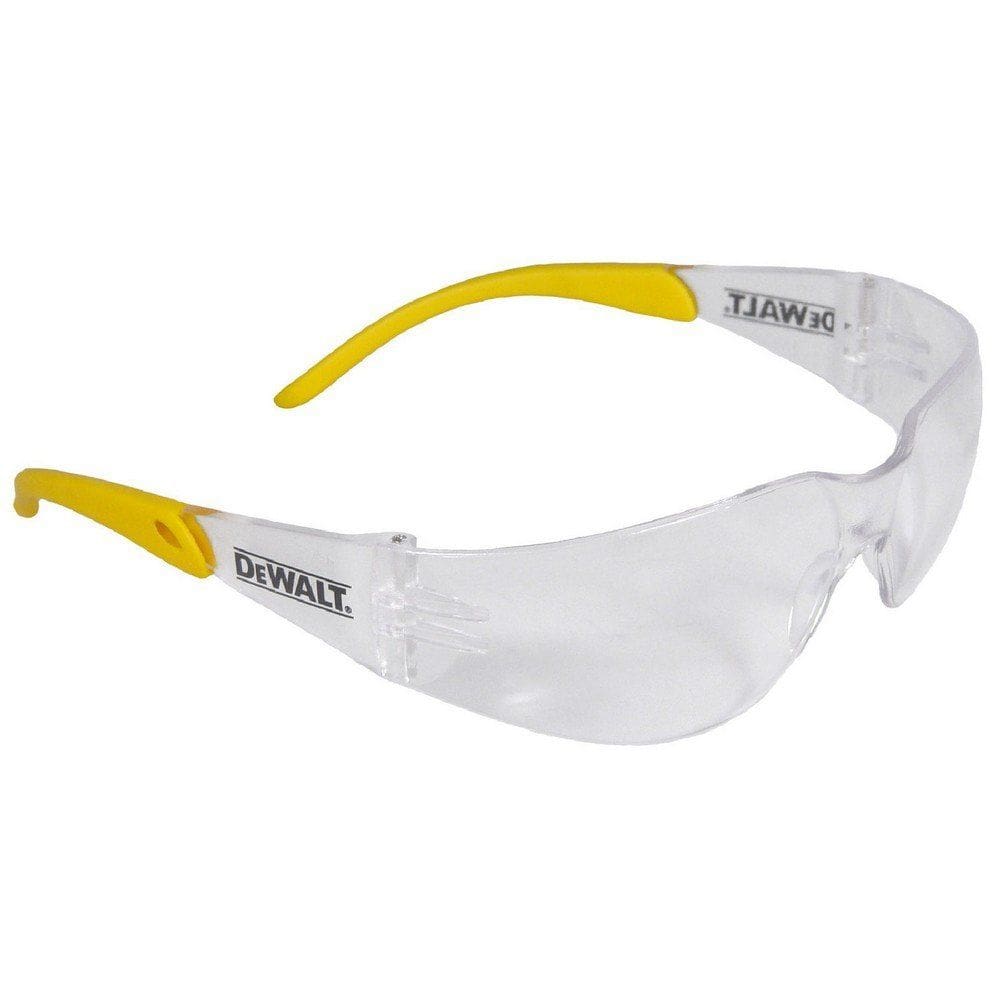 Protetor de vidro de segurança DEWALT DPG54 com moldura transparente/amarela