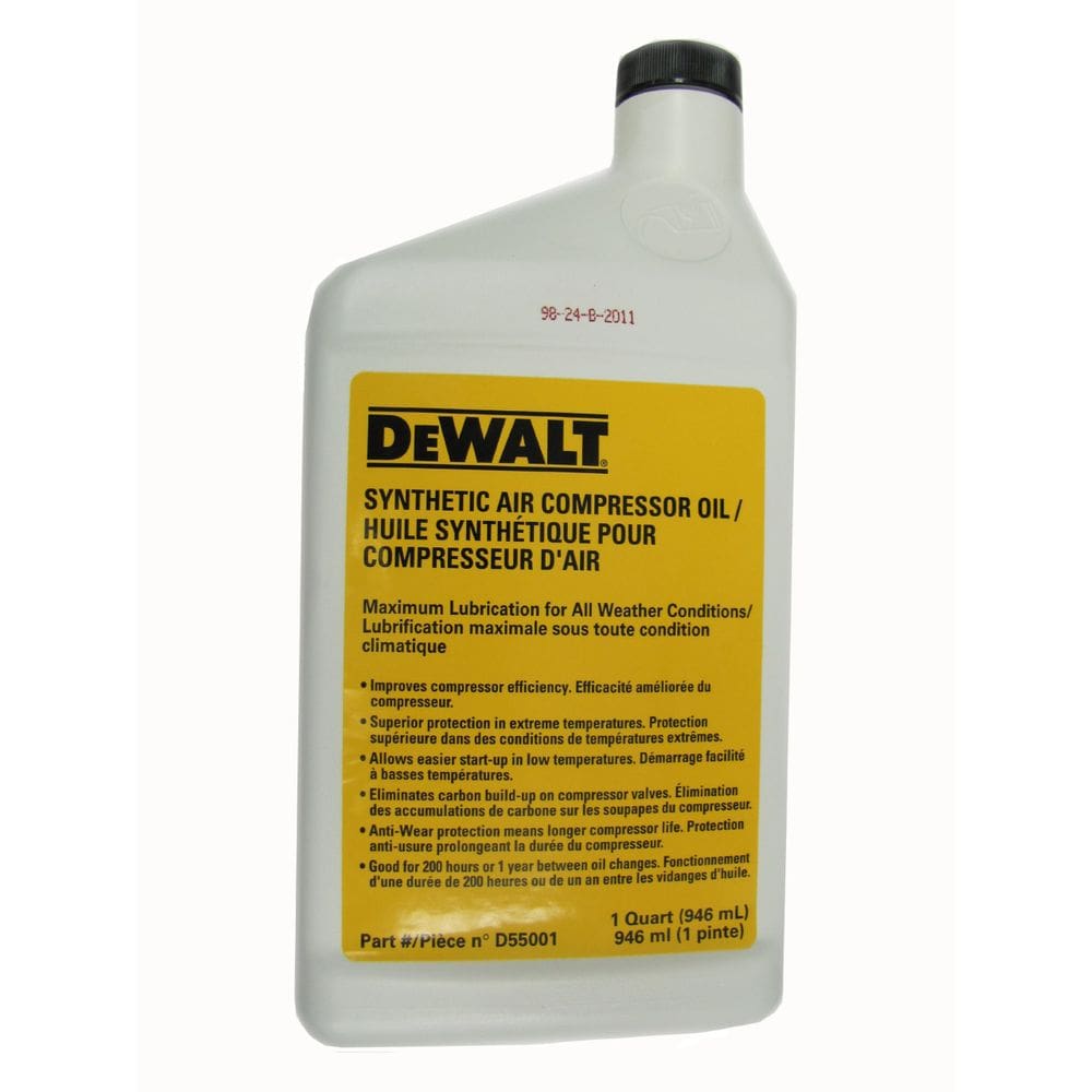 Óleo de compressor DEWALT D55001 de 1 litro