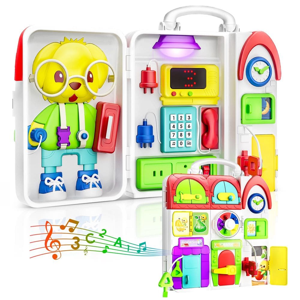 Montessori Toys ToddlerCley Musical Busy Board 1-2 anos