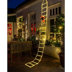 Luzes de Natal Toodour de 10 pés com Papai Noel 347 LED branco quente