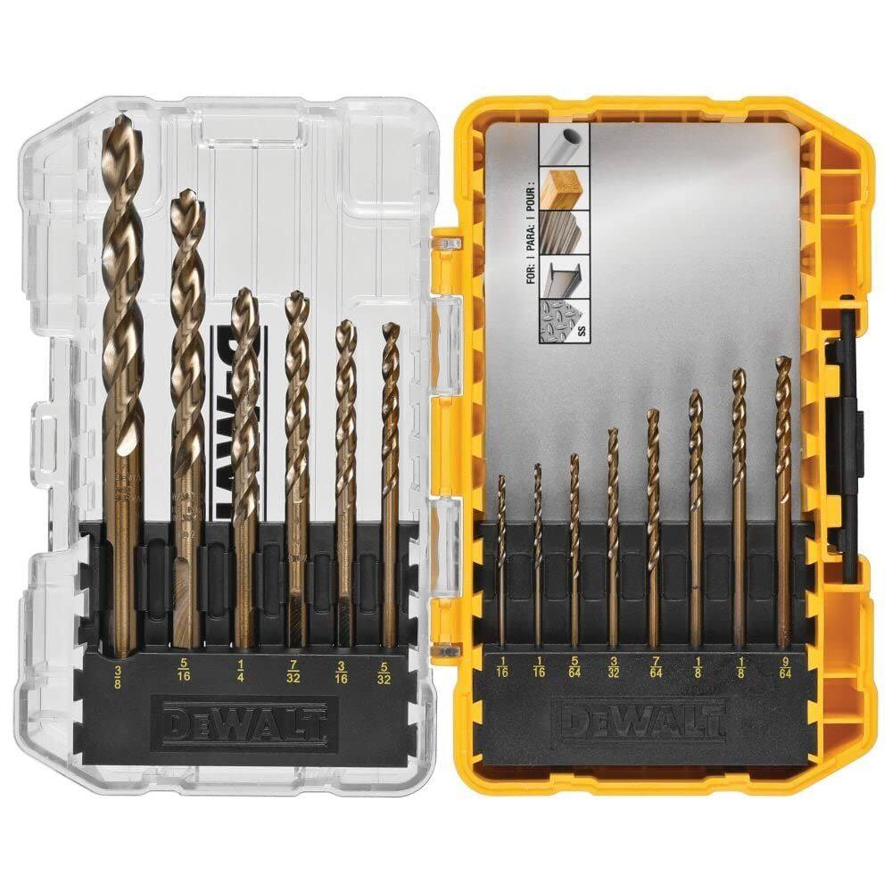 Conjunto de brocas DEWALT em liga de cobalto de aço de 14 peças (DWA1240)