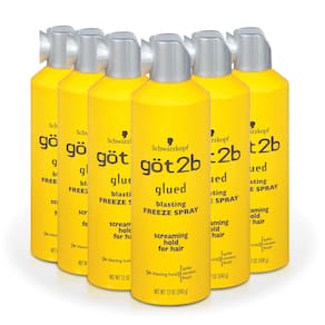 Spray de cabelo Got2b Glued Blasting Freeze 340 ml (pacote com 6)