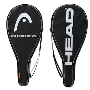 Bolsa de cobertura de raquete de tênis HEAD, leve, acolchoada em preto/branco