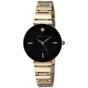 Relógio feminino Anne Klein com mostrador de diamante genuíno