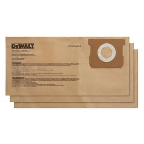 Saco de pó DEWALT DXV04T 15L para aspirador de loja, pacote com 3