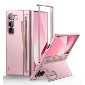 Capa de telefone SURITCH para Samsung Galaxy Z Fold 6 rosa claro