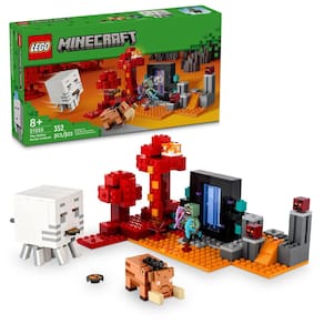 Brinquedo de construção LEGO Minecraft The Nether Portal Ambush 21255