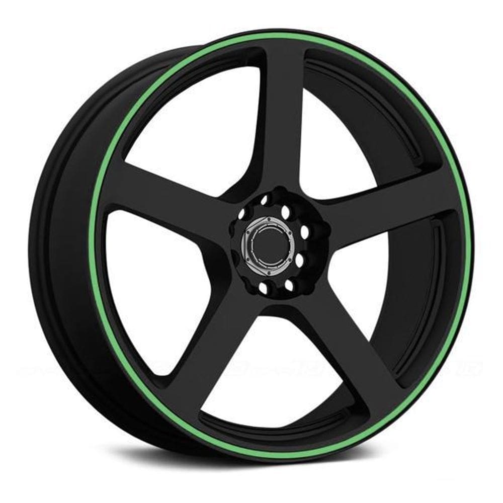 Faixa Refletiva De Roda Aro 14-22 5mm Verde - Kit 4 Rodas