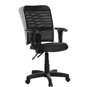 Cadeira de escritório ergonômica com braço, preta, Viena