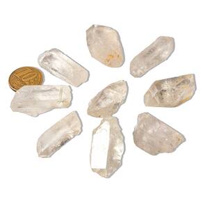 05 Cascalho Quartzo Cristal Natural Furo Vazado 20 a 30mm