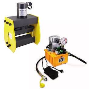 Kit Dobrador Hidráulico de Bancada CB200A | Barramento de Cobre até 12mm + Bomba Hidráulica Elétrica