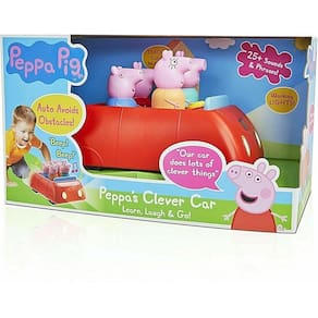 Brinquedo pré-escolar interativo Peppa Pig Clever Car com luzes