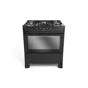 Fogão Mueller 5 Bocas Com Mesa De Vidro Preto MFV5BB Bivolt