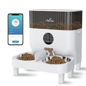 Alimentador WiFi automático para animais de estimação iPettie para 2 animais de estimação com capacidade de 5L