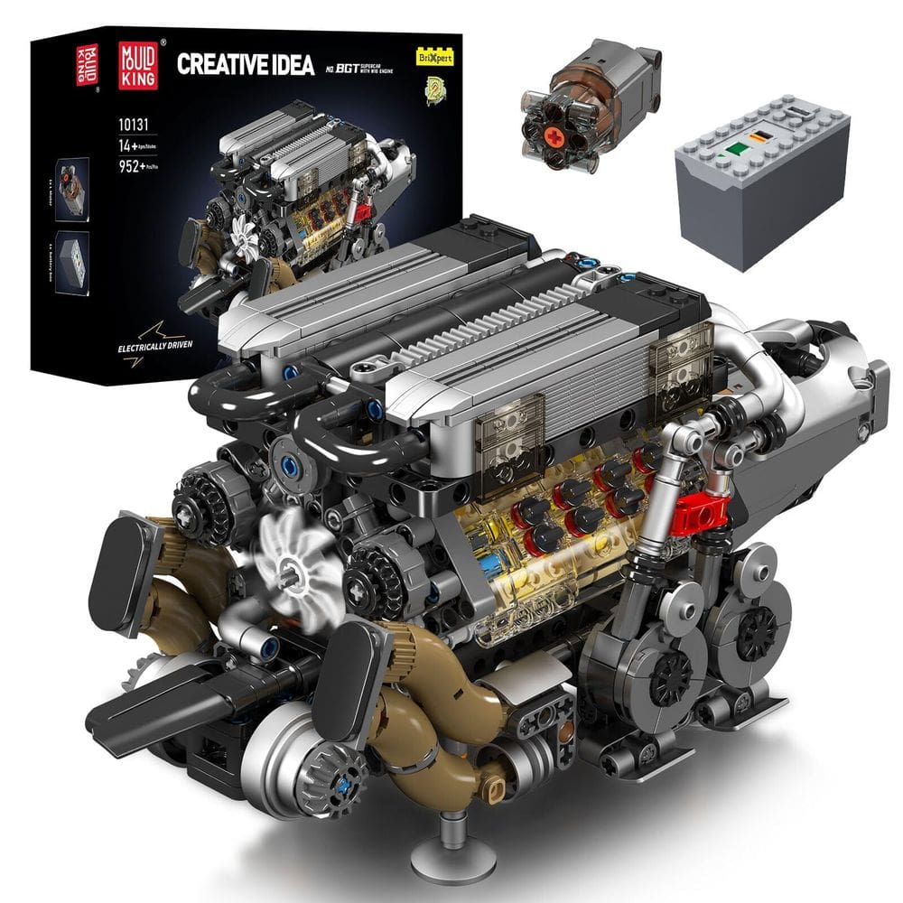 Conjunto de blocos de construção Mold King 10131 W16 Engine V8 Model