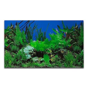 Painel para Aquários Fundo Azul e Plantas PP-081 30x200cm