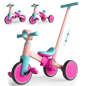 Triciclo Bautia Kids 5 em 1 com alça de 1 a 4 anos com pedais