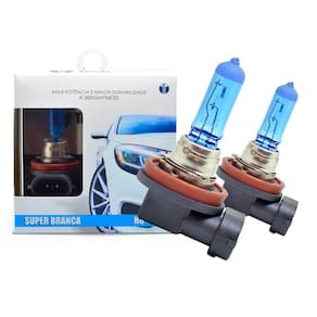 Par Lampada Super Branca Efeito Xenon H8 35W