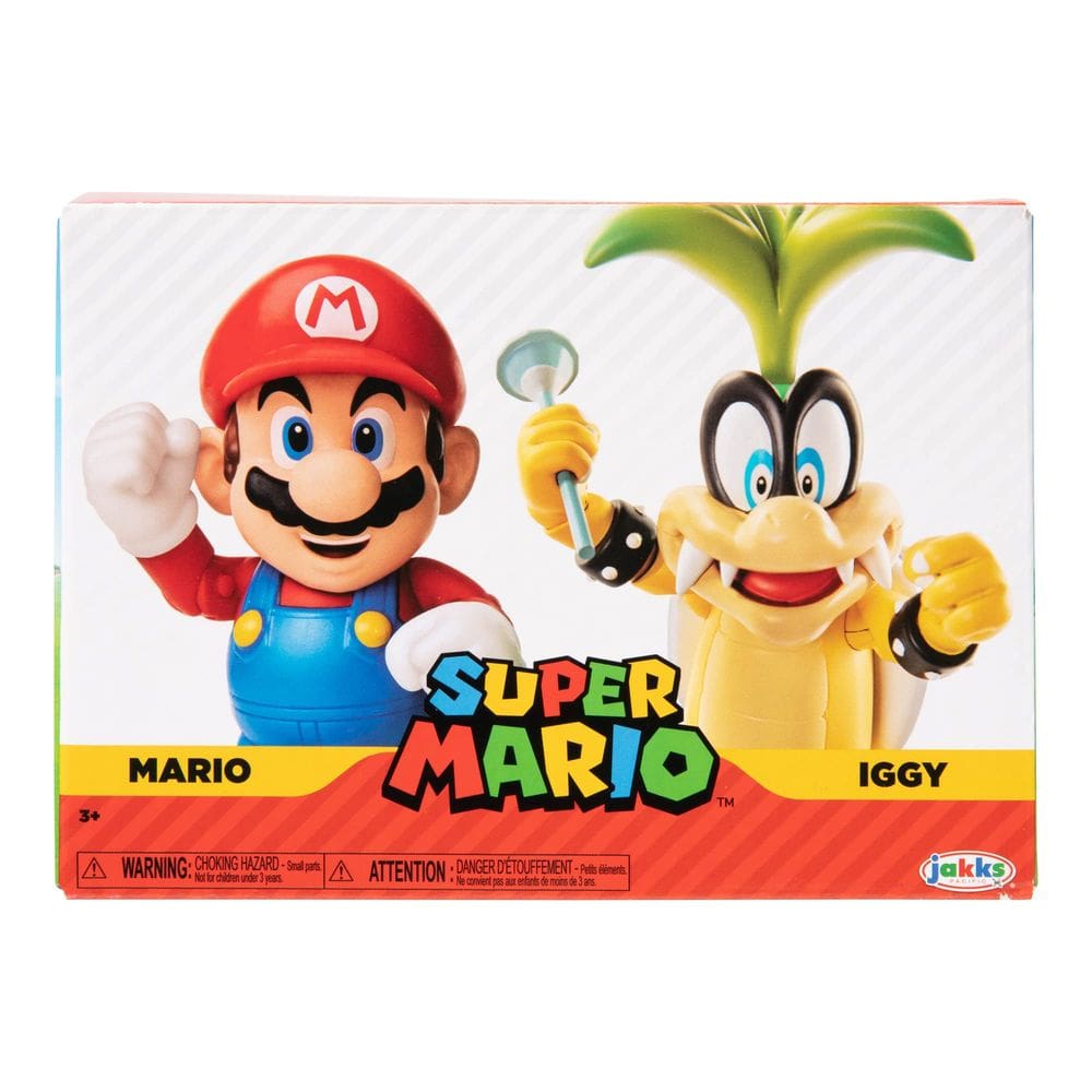 Pacote com 2 bonecos de ação Toy Figure Super Mario Nintendo 4