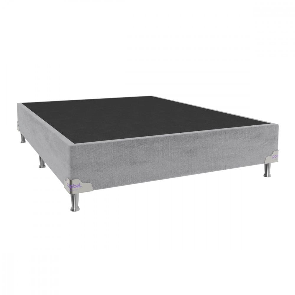Base para Cama Box Casal 138x188x28 Sued Cinza Portobel