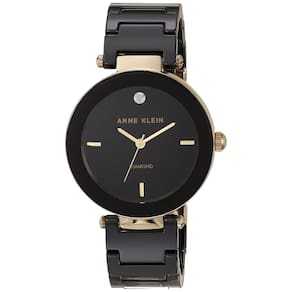 Relógio Anne Klein AK/1018BKBK pulseira de cerâmica preta feminina