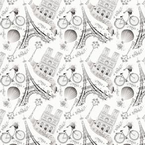 Papel De Parede Paris Preto E Branco Adesivo Sala Quarto