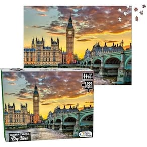 Jogo Interativo Quebra Cabeça Monumento Big Ben 1000 Peças Pais & Filhos