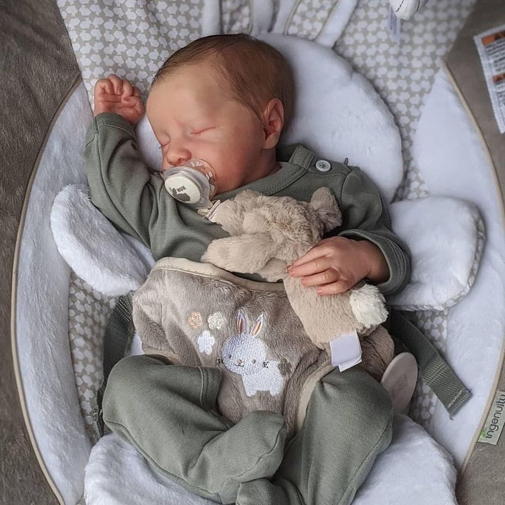 Boneca Reborn BABESIDE Lifelike Boy 43 cm com acessórios