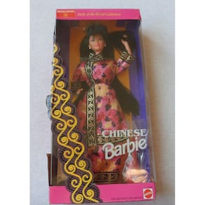 Boneca Barbie Barbie Edição especial chinesa com escova e suporte