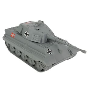 Tanque de brinquedo BMC WWII German King Tiger em escala 1:32 cinza com figuras