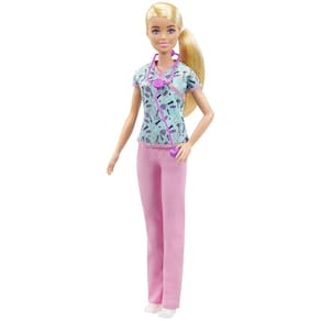 Boneca Fashion Barbie Careers Enfermeira com estetoscópio 30,40 cm