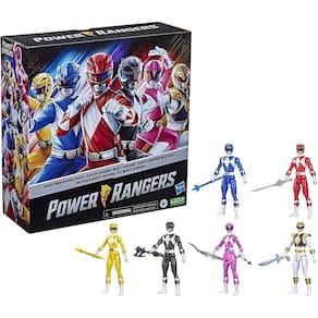 Boneco de ação Power Rangers Mighty Morphin de 12 polegadas, pacote com 6
