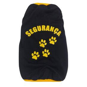 Camiseta Segurança Para Cães Cor Preto Tamanho Gg