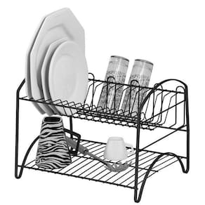 Escorredor De Louças Pratos  Duplo Linha Black