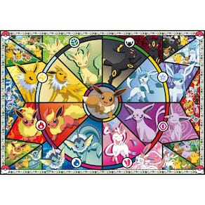 Quebra-cabeça Buffalo Games Pokémon Eevee`s Stained Glass 500 unidades