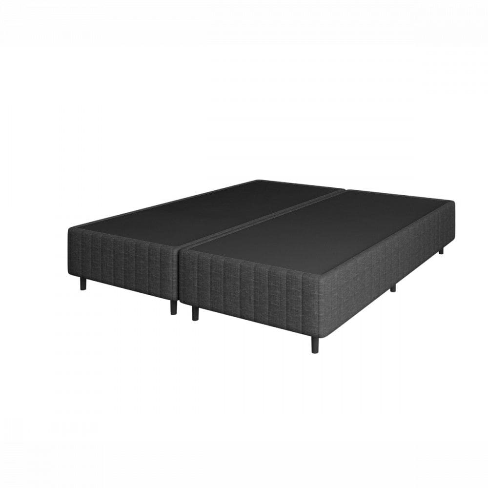 Base de Cama Box King 192x203x26 Natural Class Cinza Apolospuma