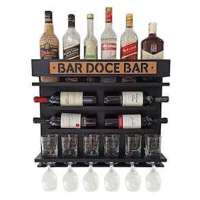 Barzinho Adega Parede - Bar Doce Bar - 60 X 51 Preto