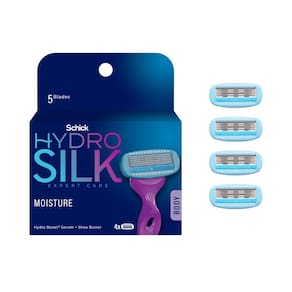 Recargas Razor Blade, hidratante Schick Hydro Silk, 4 unidades