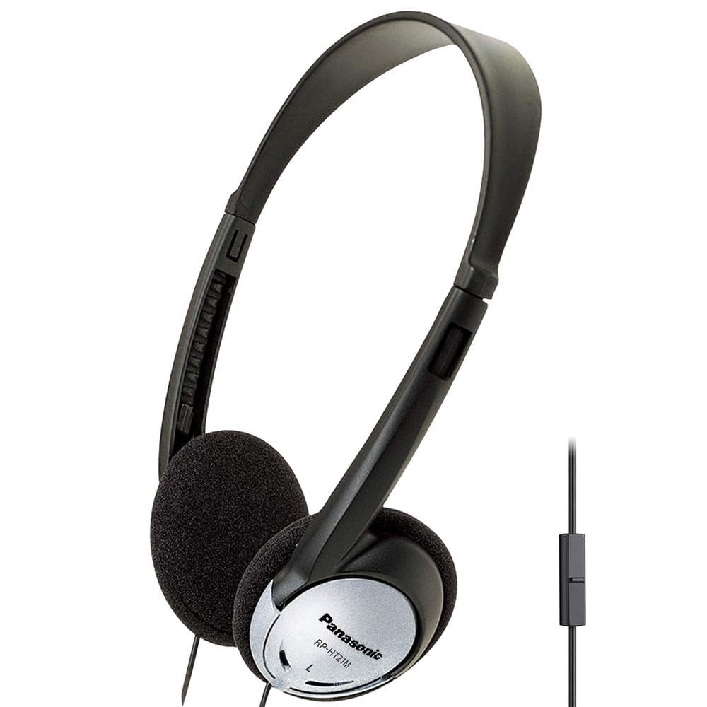 Fones de ouvido Panasonic RP-HT21M, leves, com microfone
