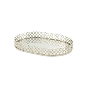 Bandeja Em Metal Com Espelho 50cm 13643 Mart