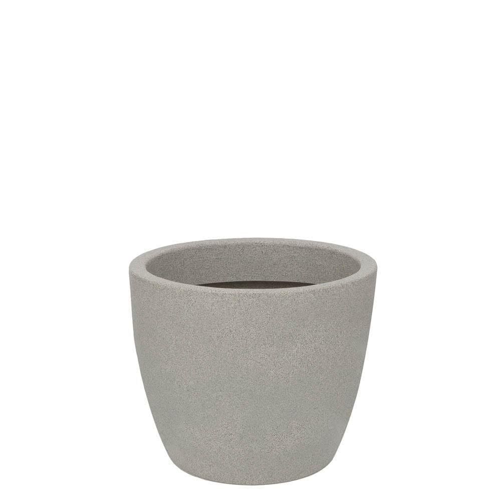 Vaso Malta Redondo Fosco 34x27cm Granito Pedra