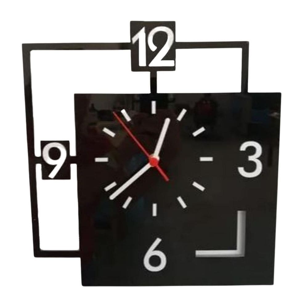 Relógio Acrílico Moderno Traços Sala Quarto Escritório Atual