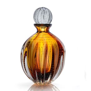 Garrafa Em Cristal Murano Âmbar E Lilás São Marcos