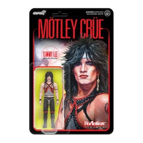 Boneco de ação Super7 Motley Crue Tommy Lee 9,5 cm com acessório