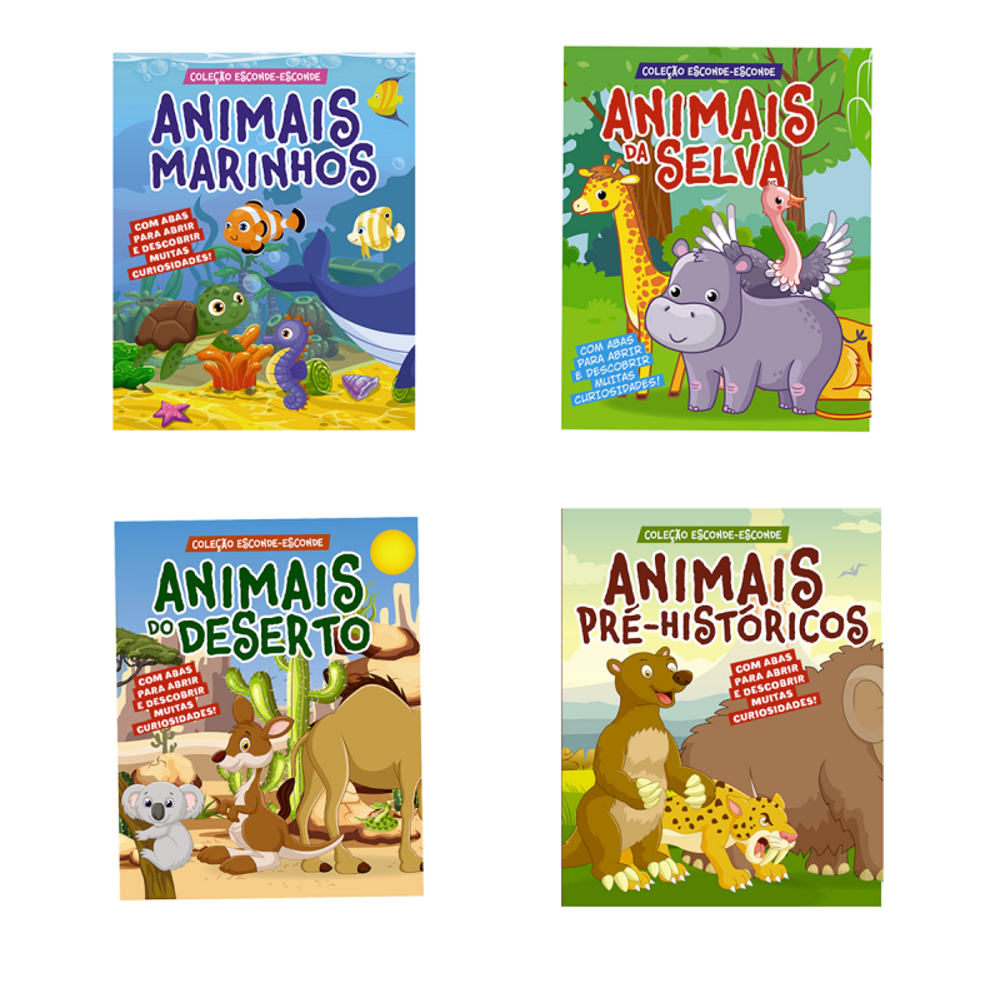 Combo Coleção Esconde-Esconde - Kit Com 4 Livrinhos