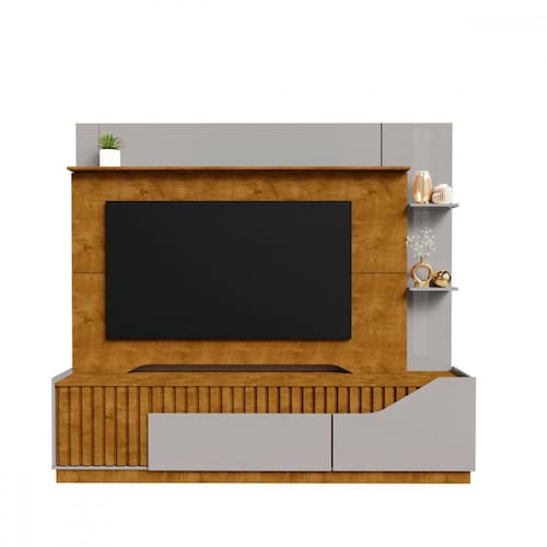 imagem-Home Theater Ripado Dallas para TV de até 75 Polegadas Naturalle Off White Bechara