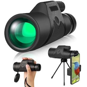 Telescópio monocular EeeKit 12x42 com suporte e tripé para smartphone
