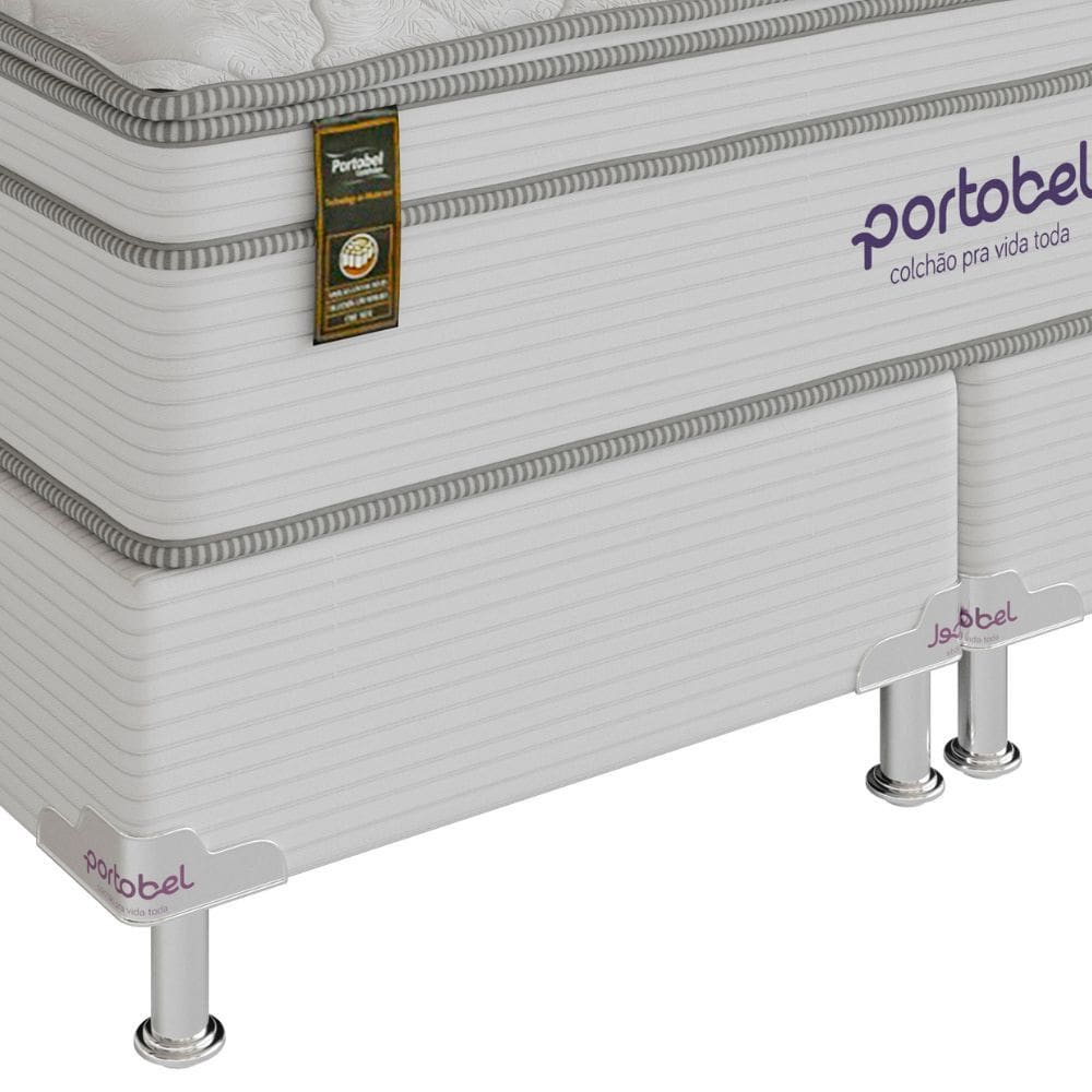 Conjunto Queen Portobel Colchão e Box Ecstasy | Casas Bahia