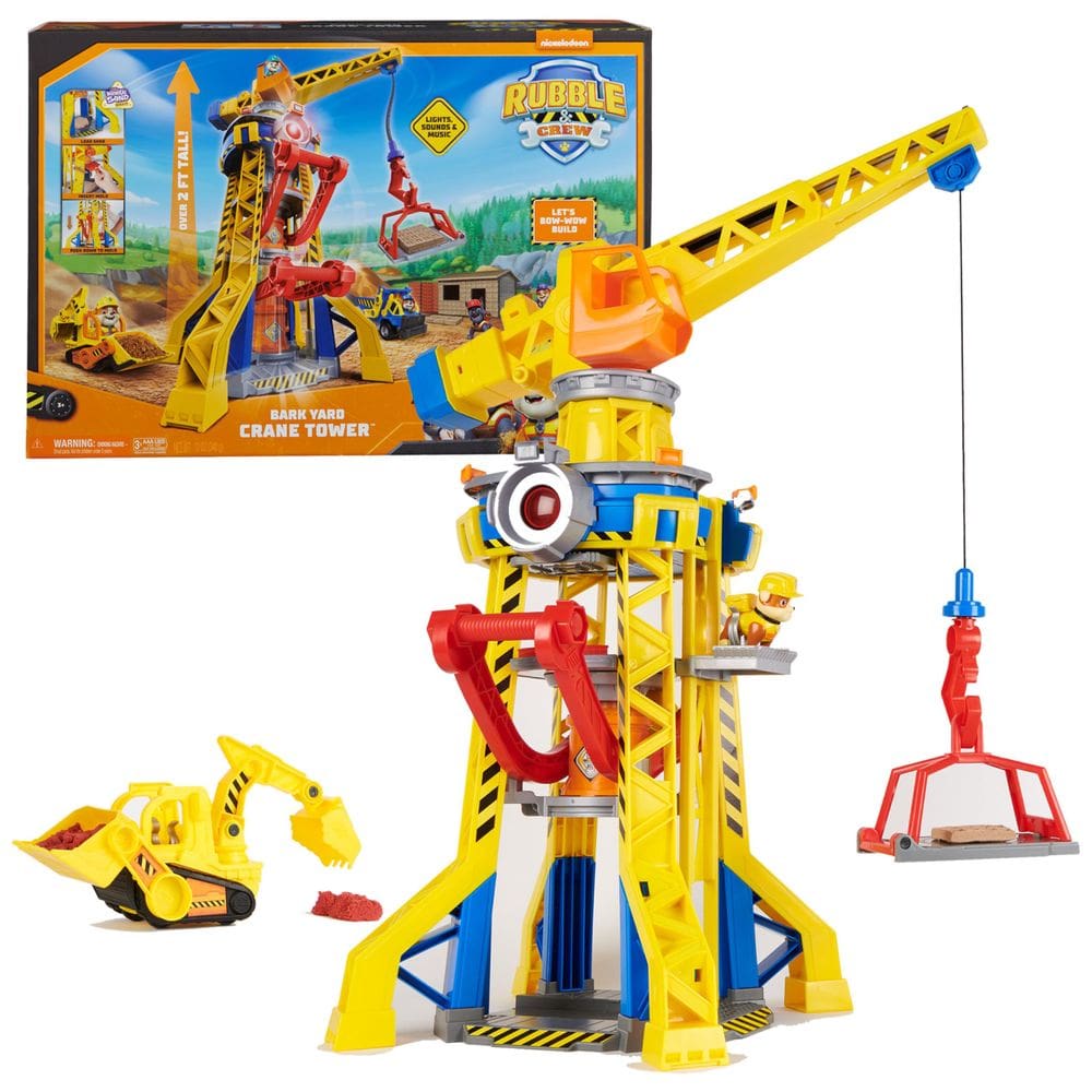 Playset Rubble & Crew Bark Yard Crane Tower com boneco de ação